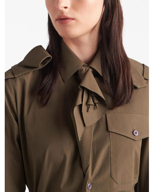 Prada フローラル シャツ Green