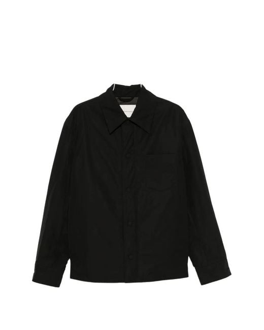 AMI Black Ami De Coeur Padded Shirt Jacket for men