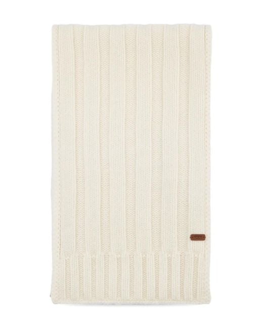 Tod's Natural Ribbed-Knit Scarf for men