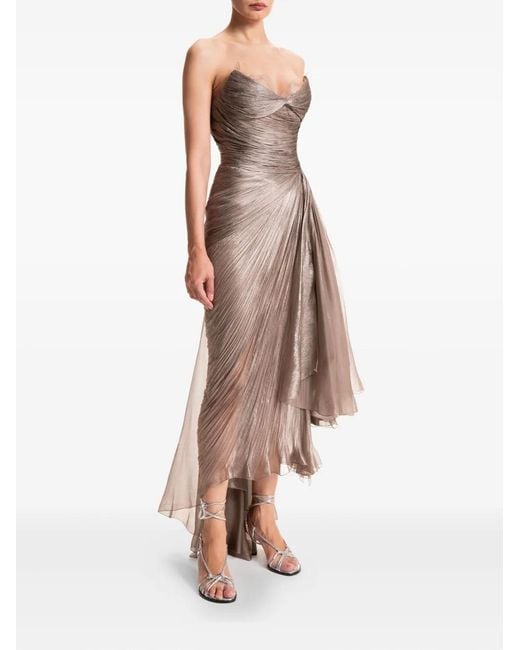 Maria Lucia Hohan Natural Jolie Pleated Dress