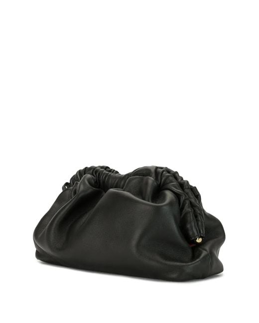 Mansur Gavriel Black Mini Cloud Leather Clutch
