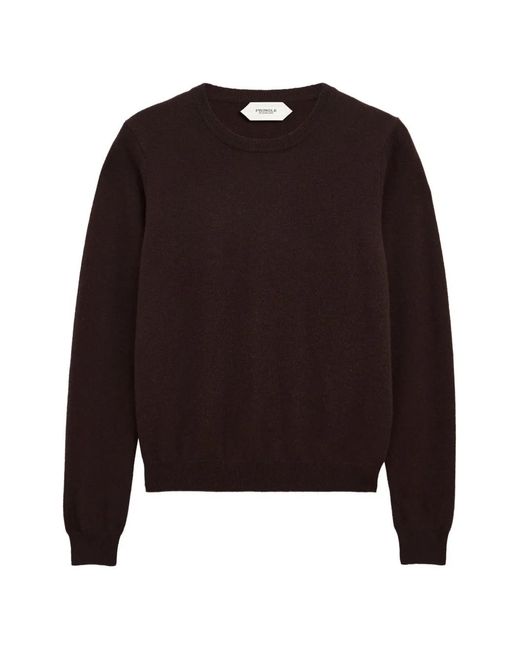Pringle of Scotland Brown Crew-Neck Cashmere Sweater