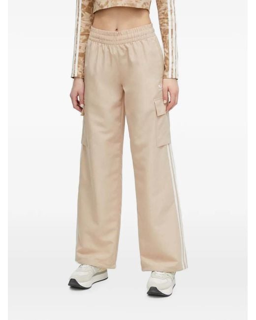 Adidas Natural Adicolor 3-Stripes Cargo Track Pants