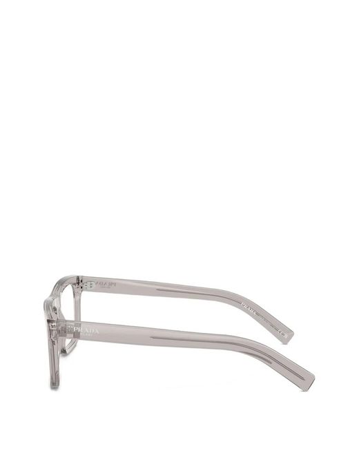 Prada White Square-Frame Glasses for men