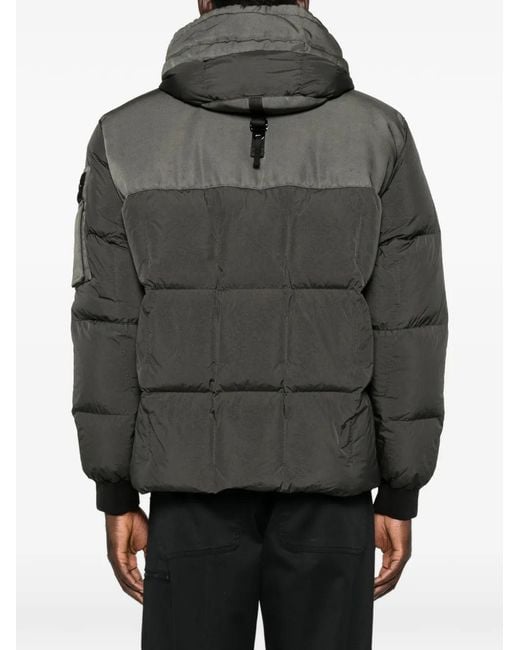 Stone Island Black Logo-Patch Jacket for men
