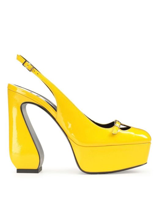 Zapatos Si Rossi con tacón de 85 mm Sergio Rossi de color Yellow