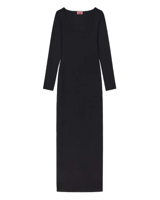 KENZO Black Boke Flower 2.0 Long-sleeve Midi Dress