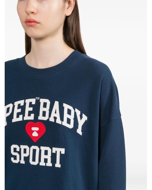 AAPE BY A BATHING AP Blue Logo-Embroidered Sweatshirt