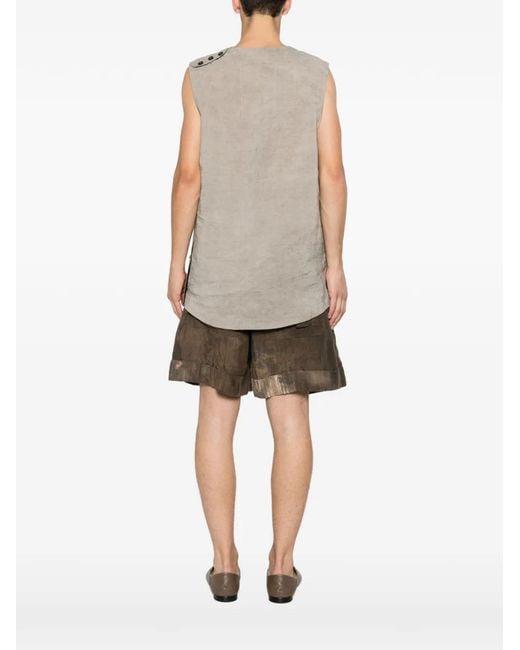 Ziggy Chen Natural Crew-Neck Vest for men