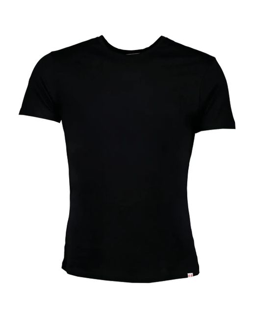 Orlebar Brown Black Short Sleeved Cotton T-Shirt for men