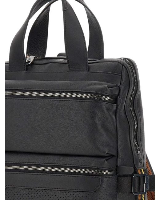 Scharlau Black Petrucci Leather Backpack for men