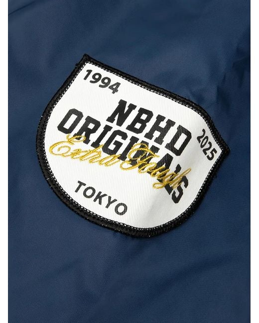 Neighborhood Blue Logo-Embroidered Patch-Detail Jacket for men