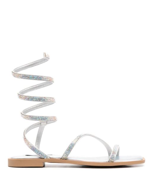 Steve Madden ビジュートリム フラットサンダル White