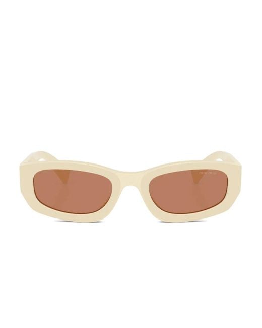 Miu Miu Pink Sonnenbrille Mit Geometrischem Gestell