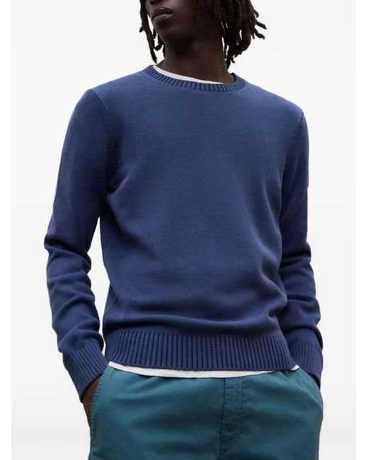 Ecoalf Blue Crewneck Knitted Jumper for men