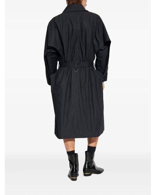 Homme Plissé Issey Miyake Black Cavity Belted Buttoned Coat for men
