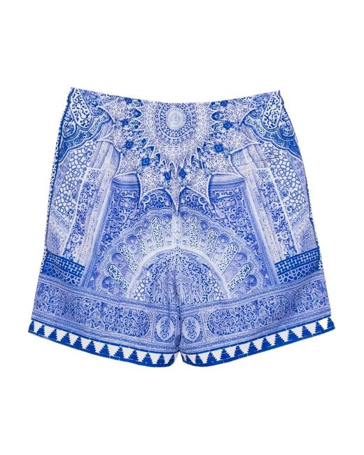 Camilla Blue Mid Length Swim Shorts for men
