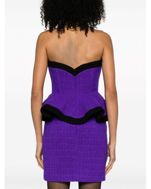 Moschino Purple Button-detail Knitted Corset