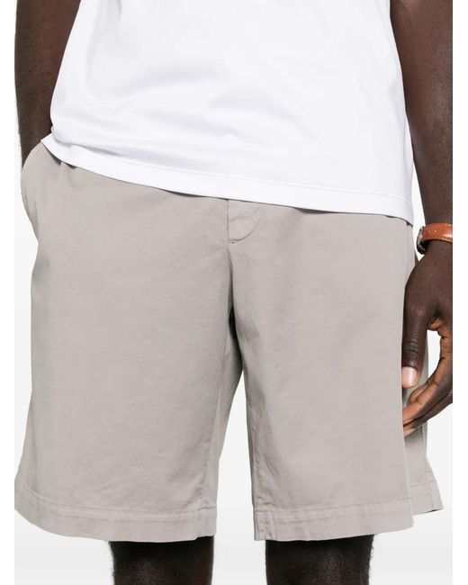 Pantalones Cortos Con Botones Brunello Cucinelli de hombre de color Gray