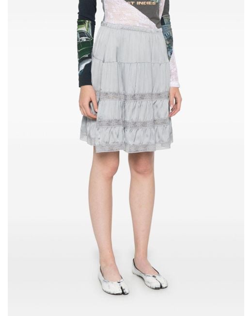 GIMAGUAS Cielo Mini Skirt in Gray | Lyst