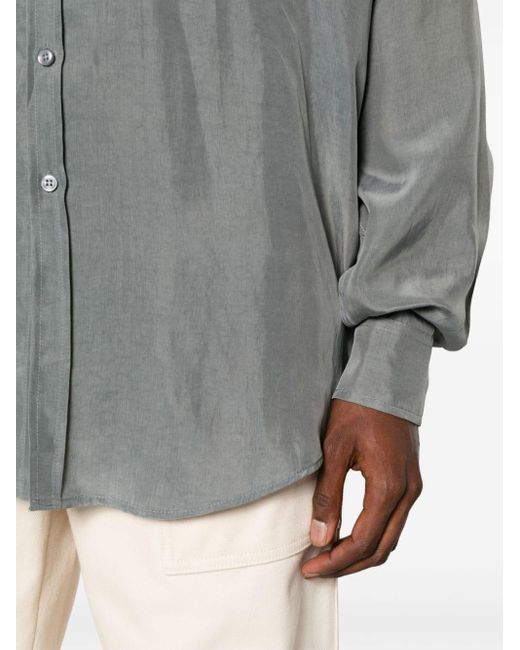 Camisa Leland con botones Frankie Shop de hombre de color Gray