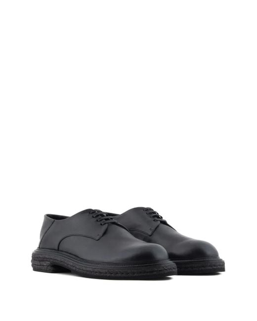 Giorgio Armani Derby-Schuhe Aus Leder in Black für Herren