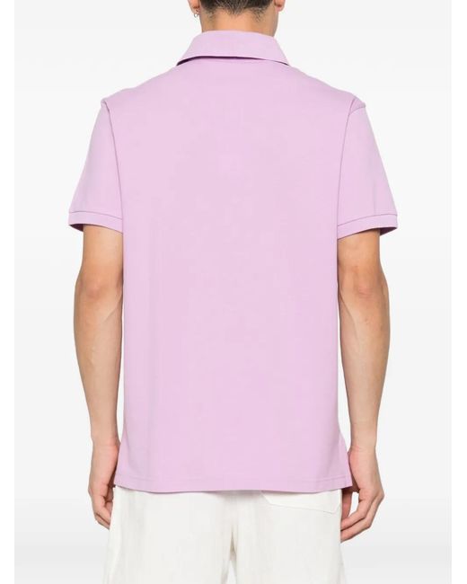 Etro Pink Buttoned Polo Shirt for men