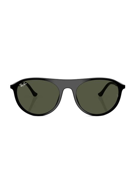 Ray-Ban Green Round-Frame Sunglasses