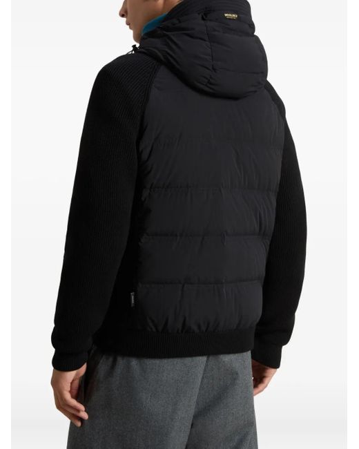 Woolrich Black Hybrid Jacket for men
