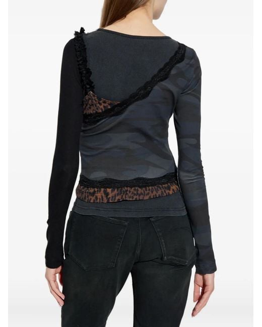Balenciaga Black Panelled Top