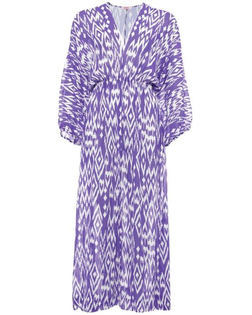 Eres Purple Sky Silk Beach Dress
