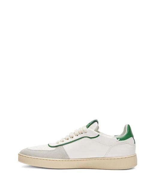 Stuart Weitzman White Perforated Derby Sneakers for men