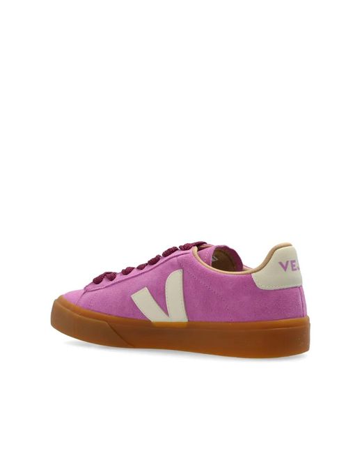 Veja Pink Campo Suede Sneakers