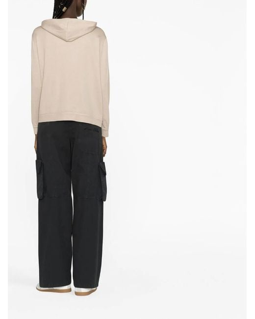 Brunello Cucinelli Natural Cotton And Silk Blend Hoodie