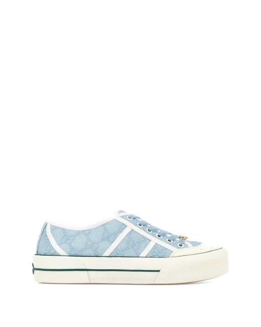 Gucci Blue Gg Supreme Canvas Sneakers