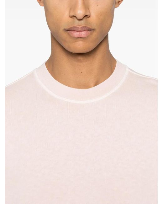 メンズ Stone Island コンパスバッジ スウェットシャツ Pink