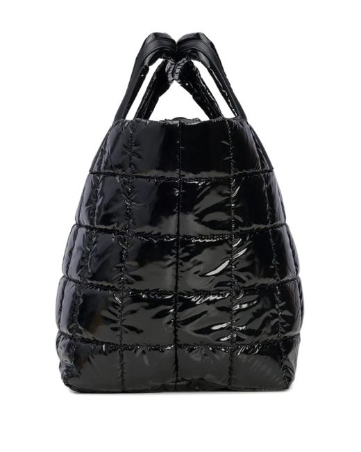 VEE COLLECTIVE Black Quilted Tote Bag