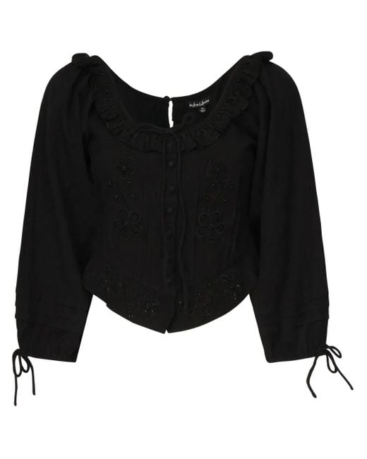 For Love & Lemons Harlow ブラウス Black