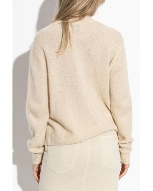 Isabel Marant White Silk-Alpaca-Cashmere Mini Sweater