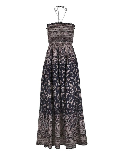 Veronica Beard Black Ayanna Paisley Midi Dress