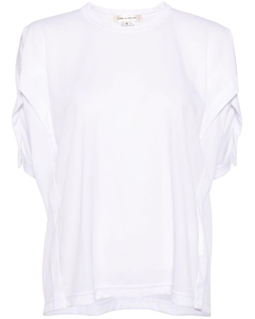 T-shirt con design a strati di Comme des Garçons in White