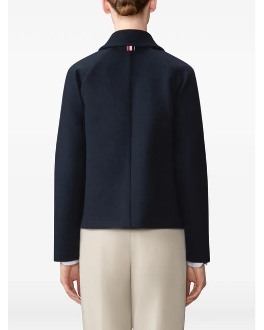 Thom Browne Blue Double-Face Jacquard Jacket