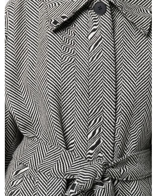 Stella McCartney Gray Glitch Herringbone Coat