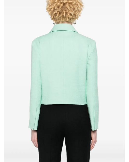 Patou Green Cropped Tweed Jacket