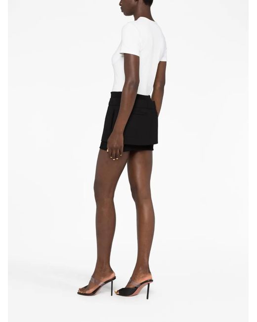 Off-White c/o Virgil Abloh Black Ribbed-band Miniskirt