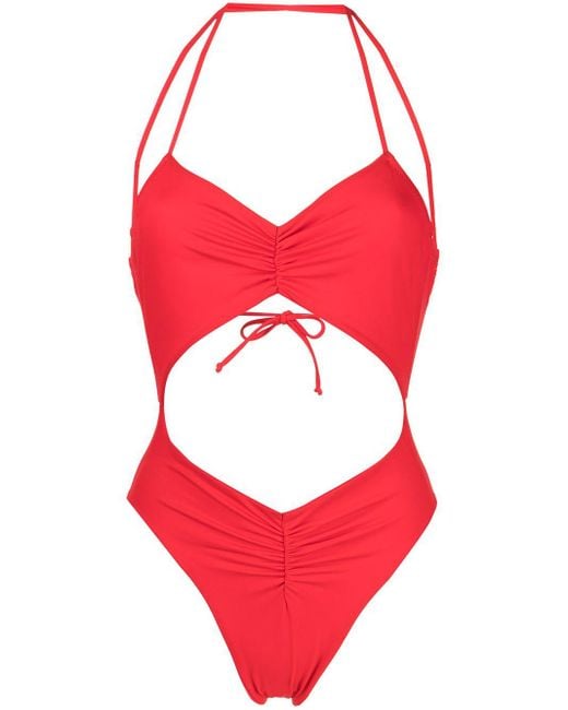Sian Swimwear Synthetic Carlotta Cut Out Swimsuit In Red Lyst Canada 