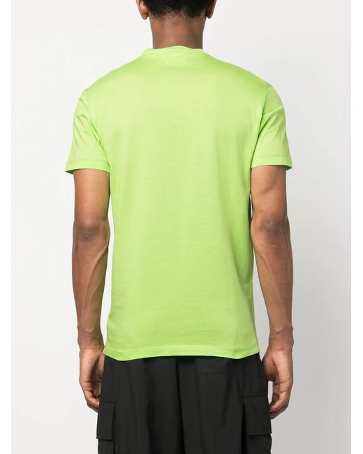 DSquared² Green Icon-Print Cotton T-Shirt for men