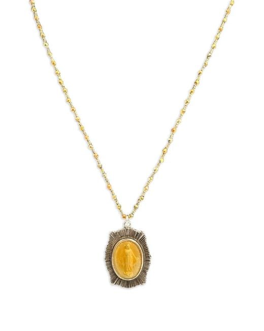 Madison Metallic Miraculous Medal Pendant Necklace