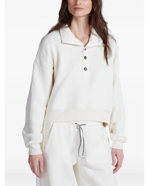 ASKK NY White Button-Up Drop-Shoulder Polo Shirt