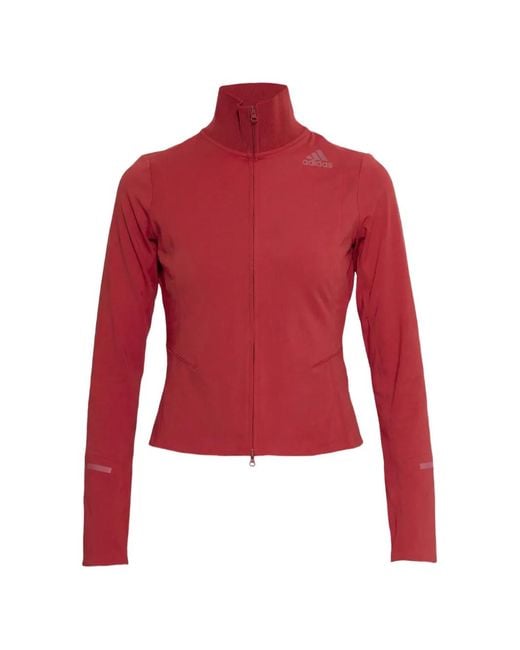 Adidas Red X Entire Studios Logo-Detail Zipped Jacket